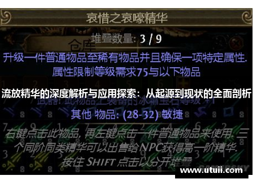 流放精华的深度解析与应用探索：从起源到现状的全面剖析